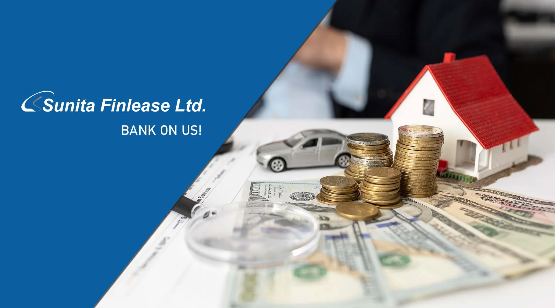 Sunita Finlease brand image illustrating financial services